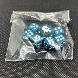 Pokemon 7 Dice 2017 Teal Blue PTCG Set Damage Counters Sun & Moon CCG
